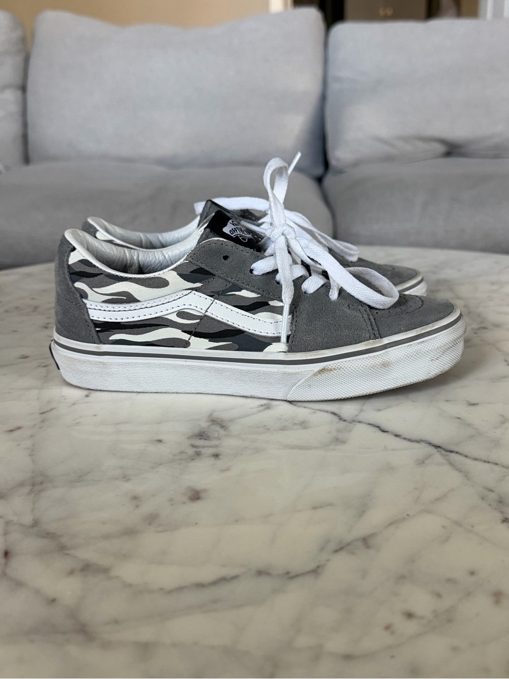 Vans - Off the Wall- Old Skool Gray Camo Skater Sneakers Kid’s Size  3